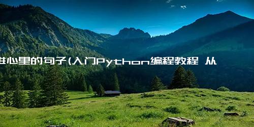 说进心里的句子(入门Python编程教程 从无到有快速学习)